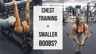 SMALLER BOOBS BY TRAINING CHEST? CHEST & TRICEPS WORKOUT!