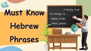 Essential Hebrew For Beginners | Learn Must Know Hebrew Phrases for Everyday Conversations