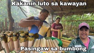 Kakanin sa kawayan | Nagluto kami ng Pasingaw sa bumbong | Pasingaw sa kawayan