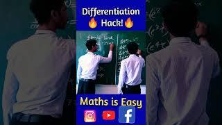 Differentiation Hack  | Differentiation Trick | Differentiation Formulas #fun #shorts #short #trend