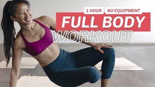 1 HOUR FULL BODY WORKOUT – Instantly Better Posture (No Equipment)