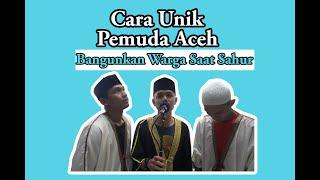 Cara Unik Pemuda Aceh Bangunin Sahur di Masjid