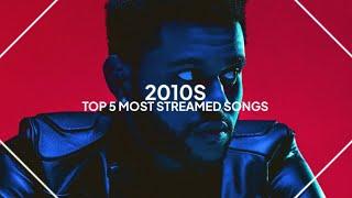 top 5 most streamed songs from each year of the 2010s