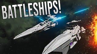 BATTLE CRUISER EPIC WARFARE! - Space Engineers Multi-Crew battle!