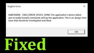 Apex Legends Engine Error (0x887A0006) DXGI_ERROR_DEVICE_HUNG