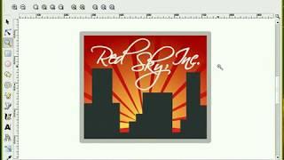 heathenX Inkscape Tutorials: episode 049 - Making a sunburst on a cityscape logo