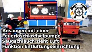 Ansaugen mit einer Feuerlöschkreiselpumpe