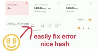Nice hash benchmark error fix easy step by step world effect tv