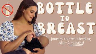 BOTTLE TO BREASTFEEDING Transition After 2 months | Our Journey