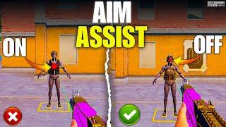 AIM ASSIST ON VS AIM ASSIST OFF | DIFFERENCE BETWEEN AIM ASSIST OFF AND ON | BGMI/PUBG