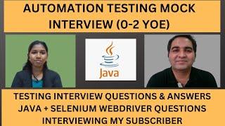 Automation Testing Interview Questions and Answers| Testing Mock Interview