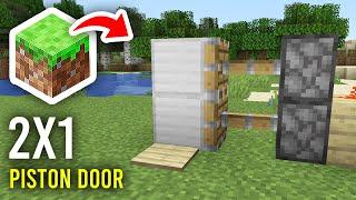 How To Make 2x1 Piston Door In Minecraft - Full Guide