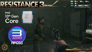 Resistance 3 60FPS Unlock i9-13900K Performance Gameplay | RPCS3 0.0.25-14407 PS3 Emulator PC