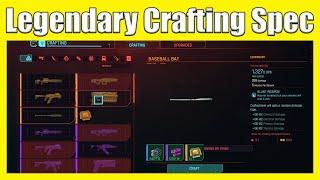 How To Upgrade Iconic Weapons To Legendary Weapon Crafting Spec's - Cyberpunk 2077 Legendary Guide