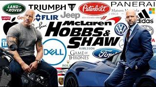 product placement in HOBBS & SHAW – top 10 brands