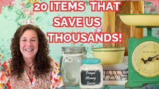 20 ITEMS THAT SAVE US THOUSANDS OF DOLLARS! LIVE BELOW YOUR MEANS! OLD FASHIONED! #frugalliving