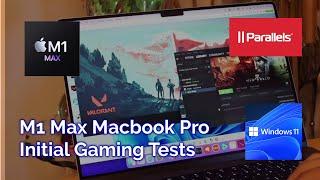 M1 Max 32 Core GPU Macbook Pro 16 -  Gaming Tests: Dota 2 & Windows 11on Parallels 17 Impressions