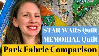 Star Wars Quilt, Memorial Quilt, Park Fabric Comparison