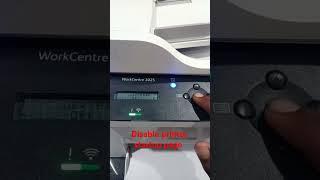 disable printer startup page in xerox 3025