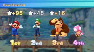 Mario Party 10 - Mario vs Luigi vs Toadette vs Donkey Kong - Whimsical Waters