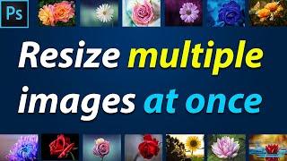 How to Resize Multiple Images at Once in Adobe Photoshop || How to Batch Resize Images in Photoshop