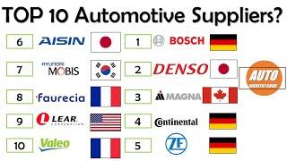 TOP 10 Automotive suppliers! HOW MANY DO YOU KNOW? World's largest #Automotive Suppliers in 2021