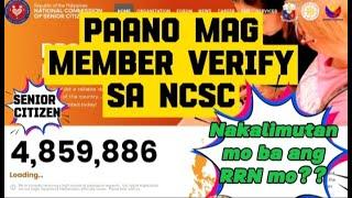 Paano marecover ang Senior Citizens RRN sa NCSC | Registration Verification NCSC | Joy's Tutorial