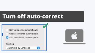 How to Disable Auto Correction on Mac OS - Macbook Air, Pro