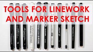 Pens for sketching with markers