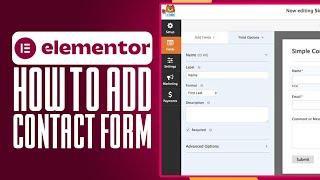 How To Add Contact Form In WordPress Elementor (2025) Simple Guide