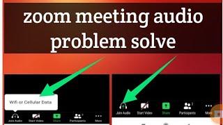 Zoom meeting audio problem 100% solve