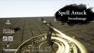 Spell Attack | The Battle of Embers - UE4 - Swordsmage Ice, Fire, Thunder