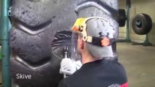Как ремонтируют огромные шины БЕЛАЗ ремонт