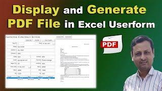 How to Generate and Preview PDF File in Userform | Excel VBA