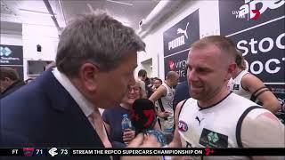 Sam Docherty on Roaming Brian after Semi final win - Carlton vs Melbourne