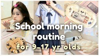 9-17 year olds school morning routine  step by step