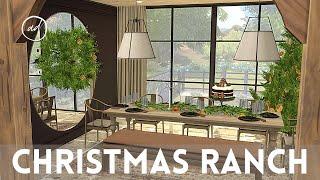 CHRISTMAS FAMILY RANCH || Sims 4 || CC SPEED BUILD
