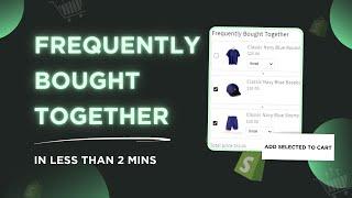 How to Set Up FREQUENTLY BOUGHT TOGETHER Upsell Products in Shopify