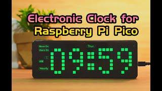 Waveshare Electronic Clock for Raspberry Pi Pico, Accurate RTC, Multi Functions, LED Digits