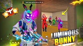 FREEFIRE  "Luminous Bunny" Solo vs Squad Mp40 + Awm  23 Kills Total - Garena free fire #freefire