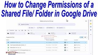 How to Change Permissions of a Shared File/ Folder in Google Drive