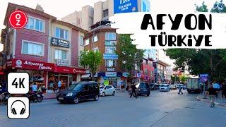 AFYON - Türkiye  4K Walking Tour | City Center, Yeşilyol, Merkez