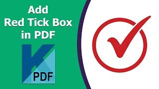 How to add red tick mark in pdf using Kofax Power PDF