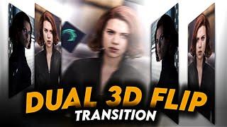 Dual 3D Flip Transition|Ae Inspired Transition|Alight Motion Tutorial