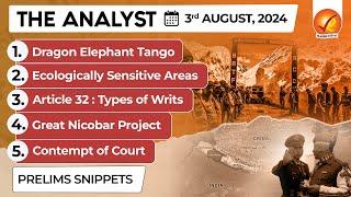 The Analyst 3rd August 2024 Current Affairs Today | Vajiram and Ravi Daily Newspaper Analysis