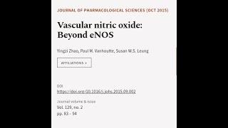 Vascular nitric oxide: Beyond eNOS | RTCL.TV