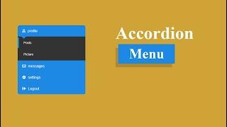 Awesome accordion menu using only HTML & CSS