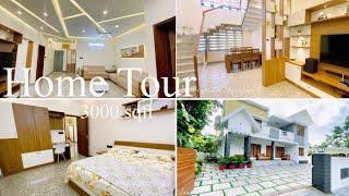 Home Tour|| 3000 sqft 5 bedroom home ||Simple and Elegant Interior ||Latest designer home .