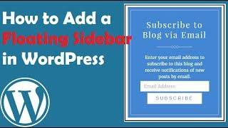 How to Add a Floating Sidebar in WordPress