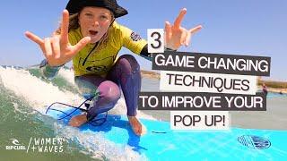 3 Top Tips for Perfecting Your Surfing Pop Up! - Girls Surfing Tips